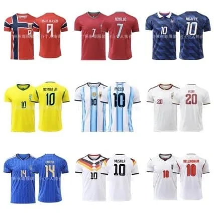 Ejemplo de cuadrícula de camisetas de selecciones de fútbol